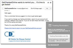 Testing Reminders